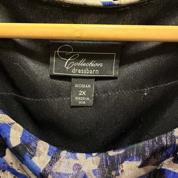 DONATED ❌Dressbarn, Sequin Tiered Blouse, Sz 2X - Picture 4 of 8